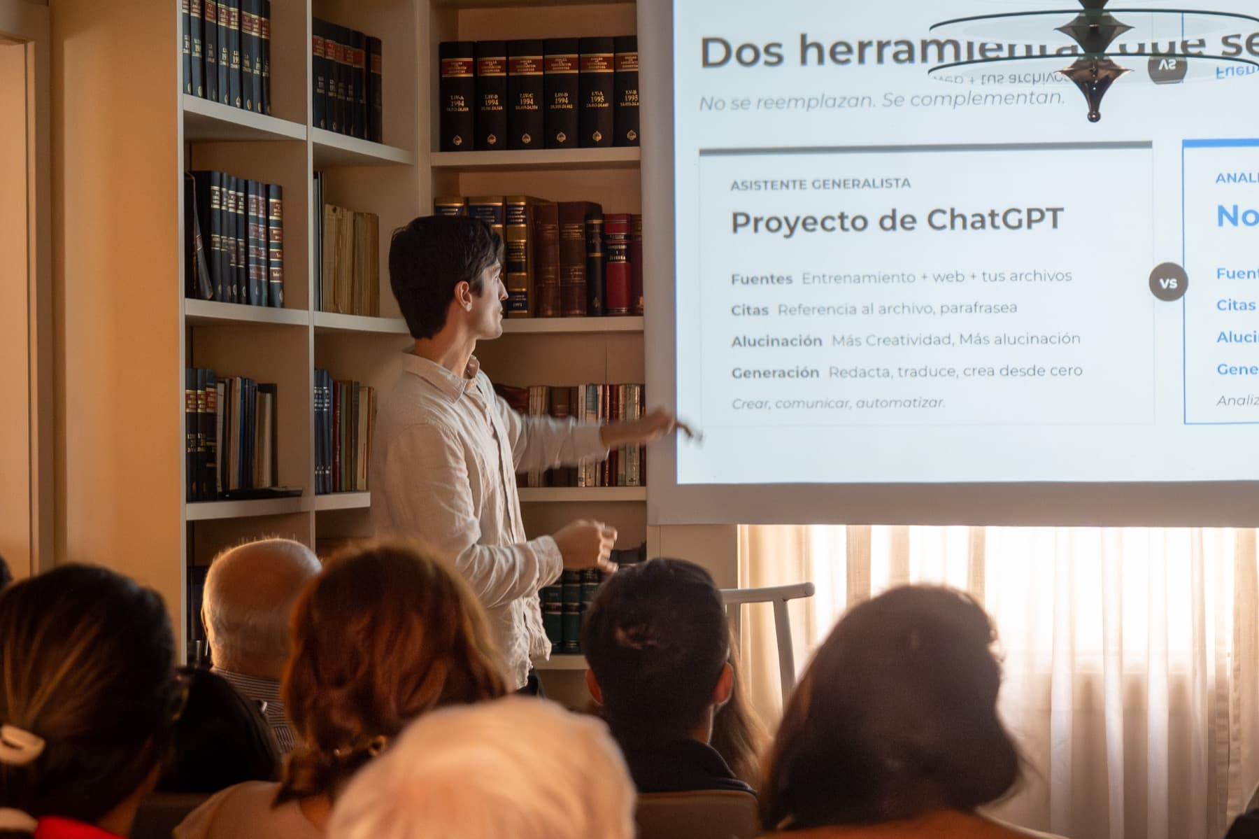 Presentación práctica frente a un equipo
