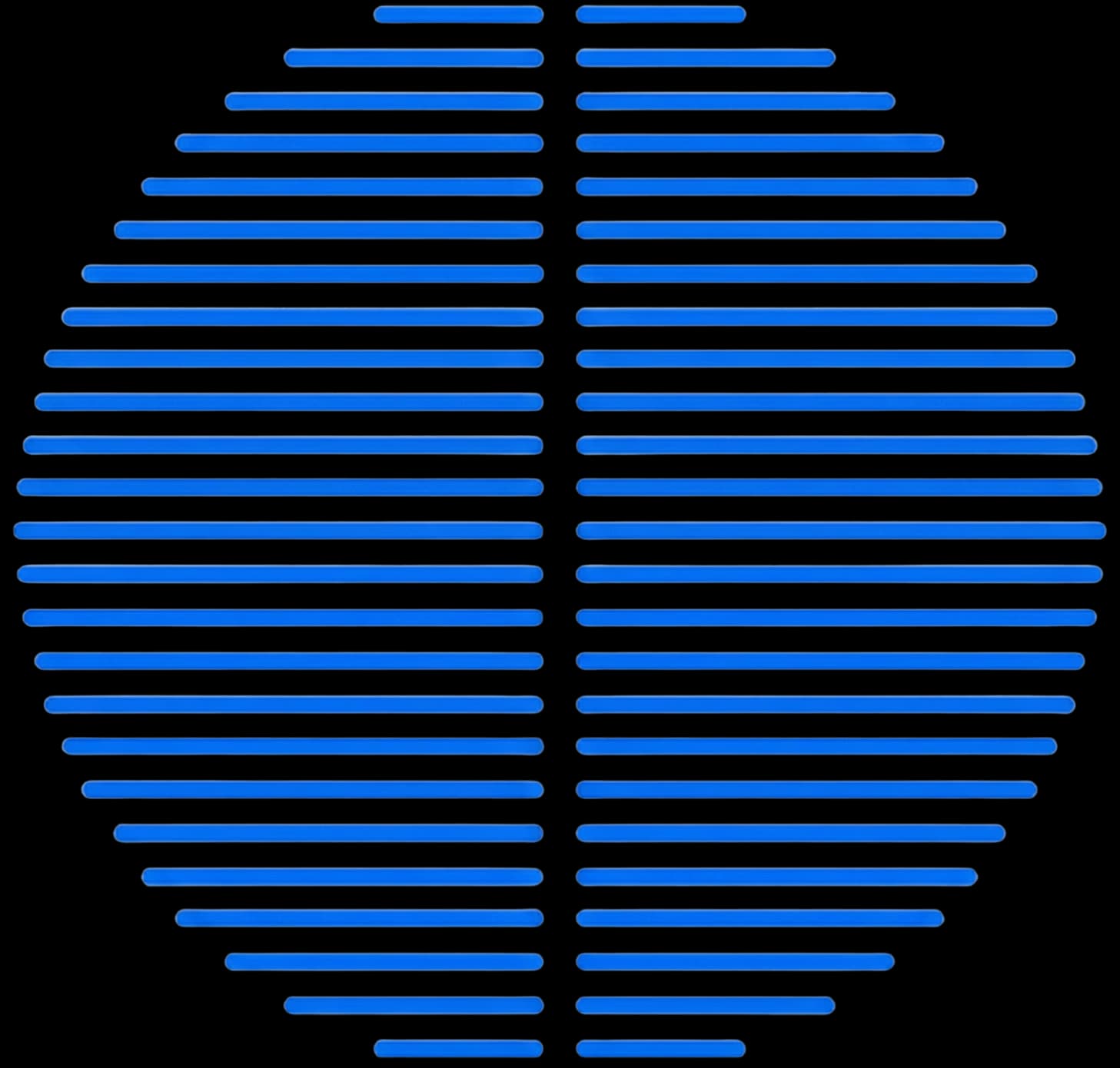 Circular icon with line